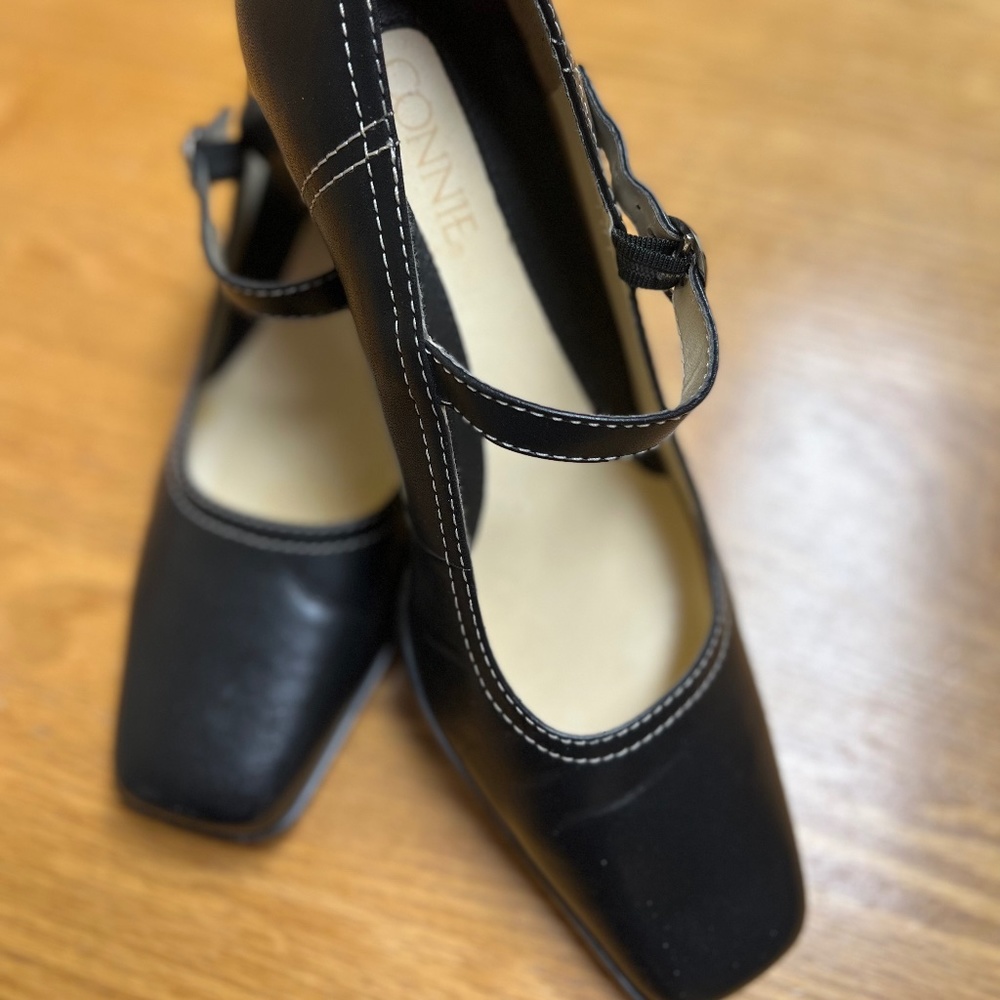 Connie black heels, size 10